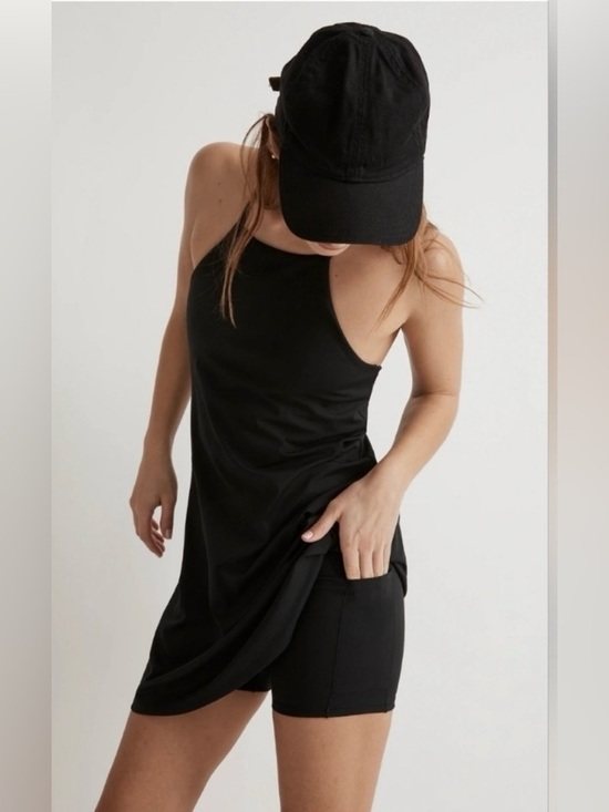 Madewell Dresses & Skirts - Madewell MWL Flex 2.0 Fitness Dress NWT Black Built In Shorts Size L